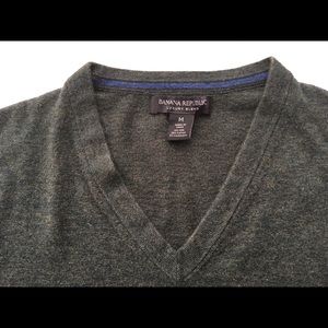 Dark GREEN Banana Republic Silk V-Neck